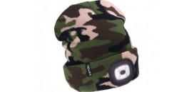 Čiapka s čelovým svetlom maskáčová 4xLED EXTOL 43464