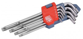 Sada kľúčov Torx EXTOL Premium zástrčné, Cr-V, 9ks, 6601