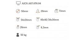 Prístrojové koliesko 50x20 mm zelené otočná kladka s brzdou A800.A85.050.03