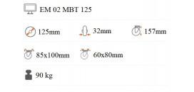 Pevné koliesko 125x32 mm EMES EM 02 MBT 125