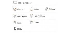 Transportné koliesko 125x50 mm pevná kladka LSS410.B80.125