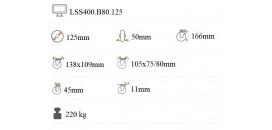 Transportné koliesko 125x50 mm otočná kladka LSS400.B80.125