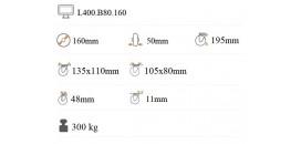 Transportné koliesko 160x50 mm otočná kladka L400.B80.160