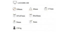 Transportné koliesko 100x40 mm pevná kladka L410.B80.100