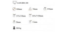 Transportné koliesko 180x50 mm otočná kladka s brzdou L420.B80.180