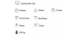 Transportné polyuretánové koliesko 100x40 mm otočná kladka LB500.B90.100