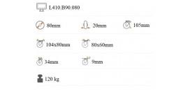 Transportné polyuretánové koliesko 80x20 mm pevná kladka L410.B90.080