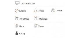 Transportné polyuretánové koliesko 125x38 mm pevná kladka LB510.B90.125