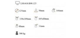 Transportné polyuretánové koliesko 125x50 mm pevná kladka LSS410.B90.125