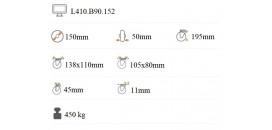 Transportné polyuretánové koliesko 150x50 mm pevná kladka L410.B90.152