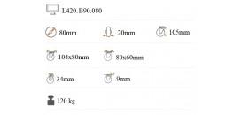 Transportné polyuretánové koliesko 80x20 mm otočná kladka s brdou L420.B90.080