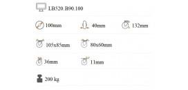 Transportné koliesko 100x40 mm otočná kladka s brzdou LB520.B90.100