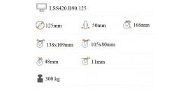 Transportné koliesko 125x50mm otočná kladka s brzdou LS420.B90.125