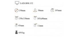 Transportné koliesko 150x50 mm otočná kladka s brzdou L420.B90.152