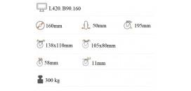 Transportné koliesko 160x50 mm otočná kladka s brzdou L420.B90.160