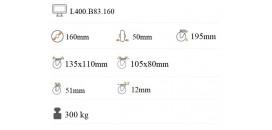 Transportné koliesko šedé 160x50 mm otočná kladka L400.B83.160