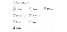 Transportné koliesko šedé 100x40 mm pevná kladka L410.B83.100