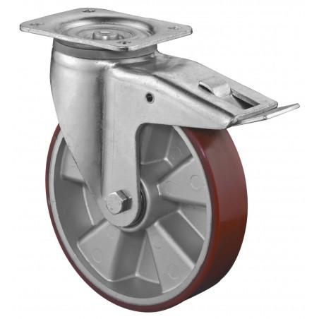 Ťažkotonážne polyuretánové koliesko 150x50 mm otočná kladka s brzdou