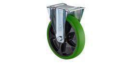 Transportné koliesko 100x32 mm zelené pevná kladka