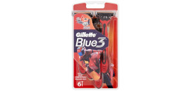 Gillette Blue 3 Jednorazový holiaci strojček s lubrikačným pásikom 6ks
