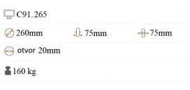 Polyuretánové koliesko 260x75 mm