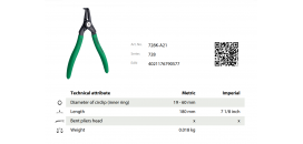 Kliešte segerove vonkajšie zahnuté - Kliešte segerové vonkajšie zahnuté 728K-A21 KUKKO