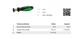 Rukoväť na reverzné kladivo závit M12 KUKKO G-22