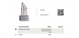 Kľúče imbusové 2.5-14mm v stojane KUKKO 204-909