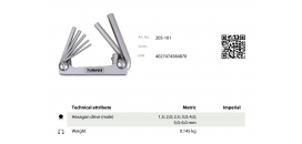 Kľúče imbusové 1.5-6 mm v držiaku KUKKO 205-101