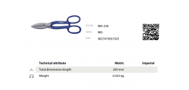 Nožnice na kov 250mm KUKKO 985-250