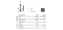 Sťahovák 2-ramenný 200x350 KUKKO 20-30-B