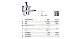 Sťahovák 2-ramenný s bočnou svorkou 40x100 KUKKO 204-2