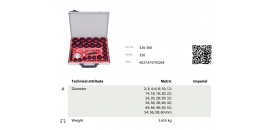 Sada dierovacích nožov na tesnenia 2-60mm KUKKO 326-360