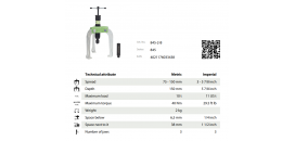 Sťahovák 3-ramenný s vretenom 75-150mm KUKKO 845-2-B