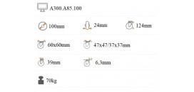 Prístrojové koliesko 100x24mm otočná kladka A300.A85.75