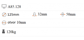 Pogumované koliesko 125x32 mm