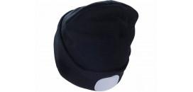 Čiapka s čelovým svetlom čierna 4xLED EXTOL 43199