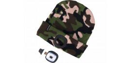 Čiapka s čelovým svetlom maskáčová 4xLED EXTOL 43464