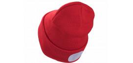 Čiapka s čelovým svetlom červená 4xLED EXTOL 43198