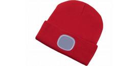 Čiapka s čelovým svetlom červená 4xLED EXTOL 43198