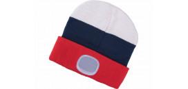 Čiapka s čelovým svetlom trikolóra 4xLED EXTOL 43451