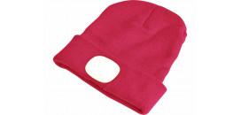 Čiapka s čelovým svetlom ružová 4xLED EXTOL 43193