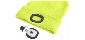 Čiapka s čelovým svetlom žltá 4xLED EXTOL 43194