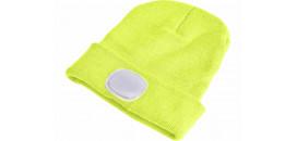 Čiapka s čelovým svetlom žltá 4xLED EXTOL 43194