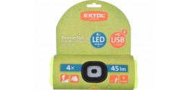 Čiapka s čelovým svetlom žltá 4xLED EXTOL 43194