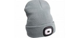 Čiapka s čelovým svetlom sivá 4xLED EXTOL 43195