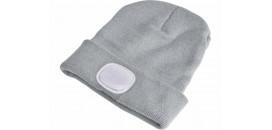 Čiapka s čelovým svetlom sivá 4xLED EXTOL 43195