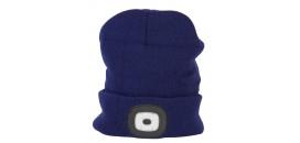 Čiapka LED modrá L 4x SMD LED USB nabíjanie 3132855