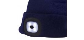 Čiapka LED modrá L 4x SMD LED USB nabíjanie 3132855