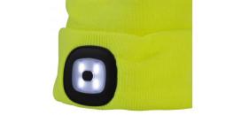 Čiapka LED žltá L 4x SMD LED USB nabíjanie 3132854